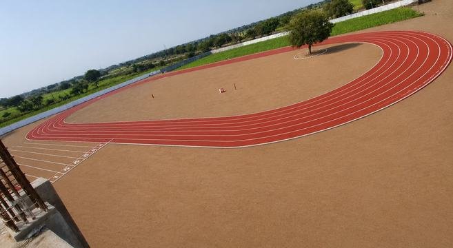 Running track on the school campus
